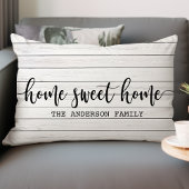 ホームスウィートホームファームハウス素朴ウッドパーソナライズされた ランバークッション