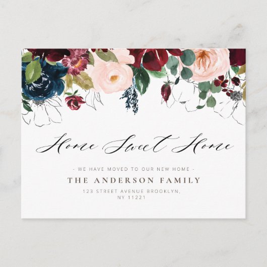 ホームスウィートホームブルゴーニュ海軍フローラ移動 ポストカード (正面)