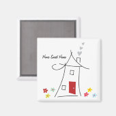 ホームスウィートホームマグネットの好意 マグネット (正面/裏面)