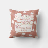 ホームスウィートホームマロ淡い色のーンファミリー クッション (裏面)