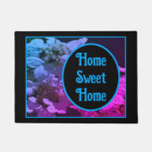 ホームスウィートホームラケキャップアジダージアフラワードormat ドアマット (正面)