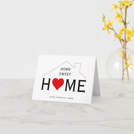ホームスウィートホーム実在エステートニューホームオーナー カード (黄色い花)