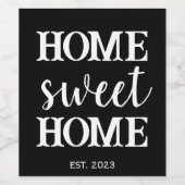 ホームスウィートホーム実在エステートニューホームオーナー ワインラベル (シングルラベル)