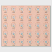 ホームスウィートホーム実在エステートネームパーソナライズされたシック ラッピングペーパー (フラット)