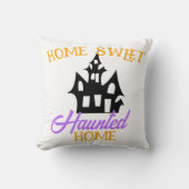 ホームスウィートホーム幽霊のよく出るハロウィーン クッション (正面)