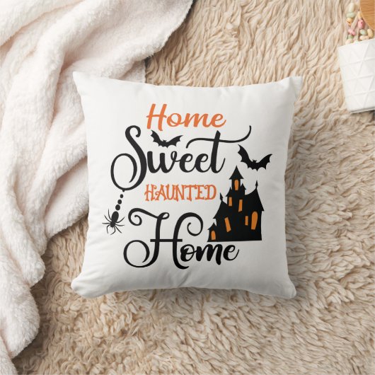 ホームスウィートホーム幽霊のよく出るハロウィーン クッション (ブランケット)