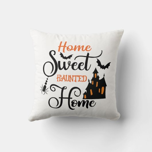 ホームスウィートホーム幽霊のよく出るハロウィーン クッション (裏面)