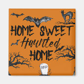 ホームスウィートホーム幽霊のよく出るハロウィーン マグネット (正面)
