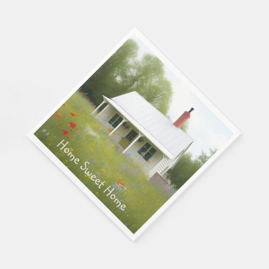 ホームスウィートホーム引っ越し祝いパーティー スタンダードランチョンナプキン (角)