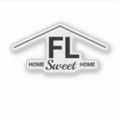 ホームスウィートホーム白黒 シール (正面)