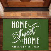 ホームスウィートホーム素朴グモダンリーンファミリー ドアマット