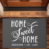 ホームスウィートホーム素朴モダンフエレガントァミリ ドアマット