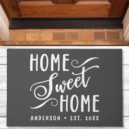 ホームスウィートホーム素朴モダンフエレガントァミリ ドアマット