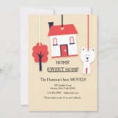 ホームスウィートホーム(タン)移動中のお知らせ 案内状 (正面)