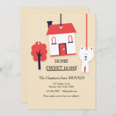 ホームスウィートホーム(タン)移動中のお知らせ 案内状 (正面/裏面)