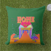 ホームスウィートホームdkグリーン アウトドアクッション (芝生)