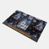 ホームスウィート幽霊のよく出るホームハパーソナライズされたロウィン ドアマット (アングル)