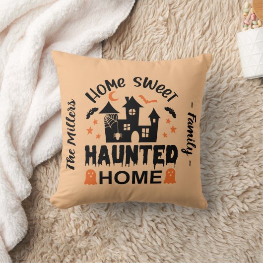 ホームスウィート幽霊のよく出るホーム2カラーパーソナライズされた クッション (ブランケット)