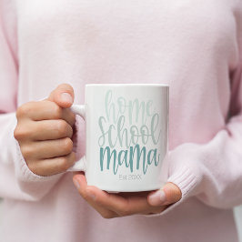 ホームスクオールマママエストパーソナライズされたデイトブルートーン コーヒーマグカップ