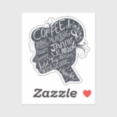 ホームスクオールママ引用文シルエット シール (シート)