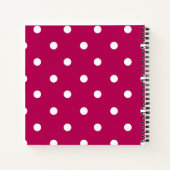 ホームスクオールマムピンク水玉模様 ノートブック (裏面)