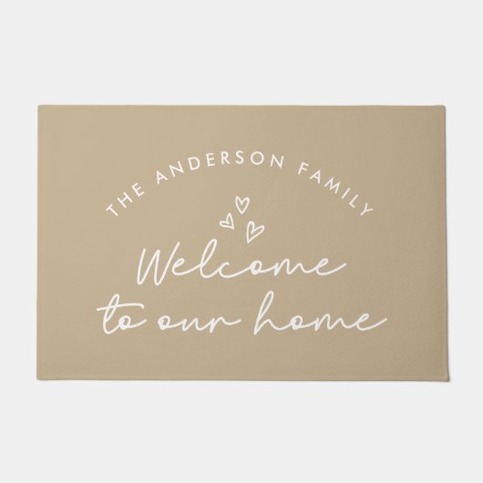 ホームスクリプトのナチュラルベモダンージュへようこそ ドアマット (正面)