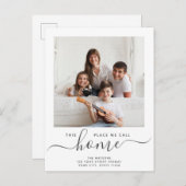 ホームスクリプトを呼び出すモダン場シンプル所の移動 案内ポストカード (正面/裏面)