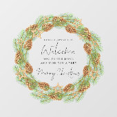 ホームスクリプトメリークリスマスコーンリースへようこそ ウィンドウサイン (シート)