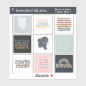 ホームスクーインスパイアルの引用文ブロックのステッカーシート シール (シート)