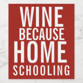 ホームスクーリングによるワイン |マおもしろいマ ワインラベル (シングルラベル)