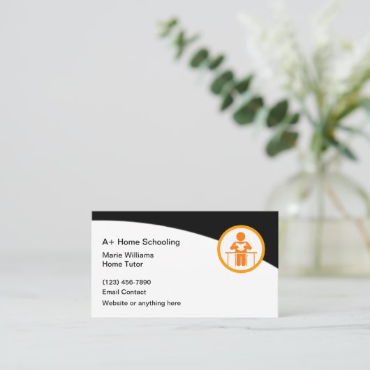 ホームスクーリングチューター先生 名刺 (スタンド正面)