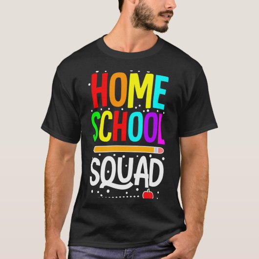 ホームスクーリング仲間の先生 初めての学校 Tシャツ (正面)