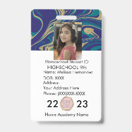 ホームスクーリング 学校 ID 抽象的な写真バッジ バッジ