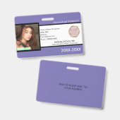 ホームスクーリング 学校ID パープルバッジ バッジ (正面＆裏面)