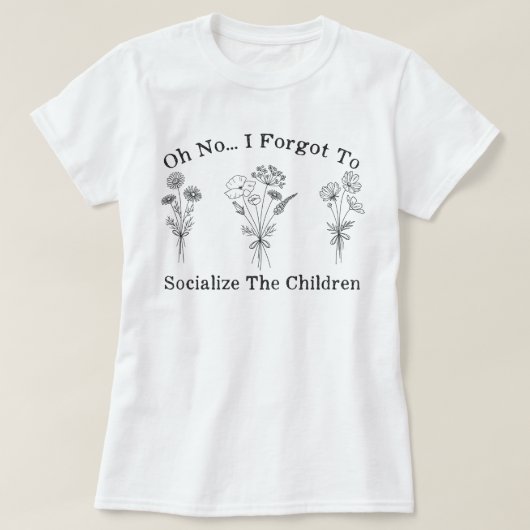 ホームスクールお忘れ母さん子どもたちを交流する Tシャツ (デザイン正面)