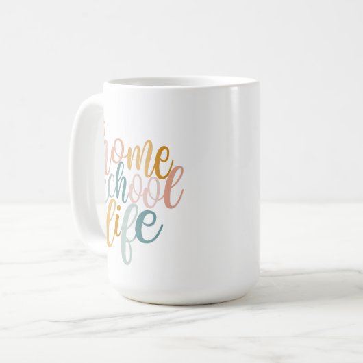 ホームスクールのライフシグネチャー コーヒーマグカップ (正面左)
