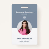 ホームスクールの学生または先生の親の写真ID バッジ (正面)