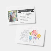 ホームスクールの学生IDバッジと引用文 バッジ (正面＆裏面)