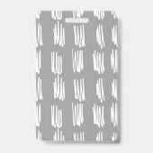 ホームスクールの学生IDバッジ |グレーモダン縦 バッジ (裏面)