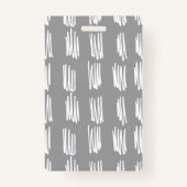 ホームスクールの学生IDバッジ |グレーモダン縦 バッジ (裏面)