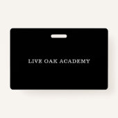 ホームスクールの学生IDバッジ |タイムレス黒 バッジ (裏面)