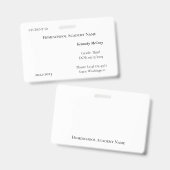 ホームスクールの学生IDバッジ バッジ (正面＆裏面)