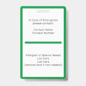 ホームスクールの学生IDバッジ バッジ (裏面)