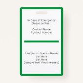 ホームスクールの学生IDバッジ バッジ (裏面)