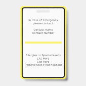 ホームスクールの学生IDバッジ バッジ (裏面)