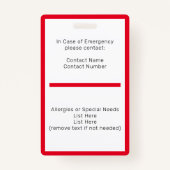 ホームスクールの学生IDバッジ バッジ (裏面)