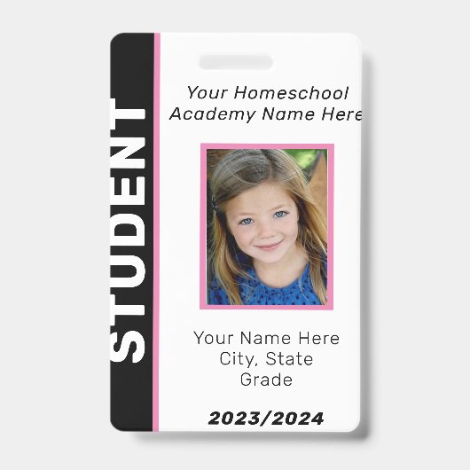 ホームスクールの学生IDバッジ バッジ (Front)