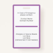 ホームスクールの学生IDバッジ バッジ (裏面)