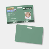 ホームスクールの学生IDブックスタックバッジ バッジ (表裏)