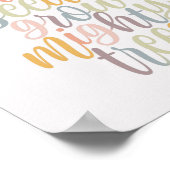 ホームスクールやる気を起こさせる引用文パステルカラーズアート ポスター (角)